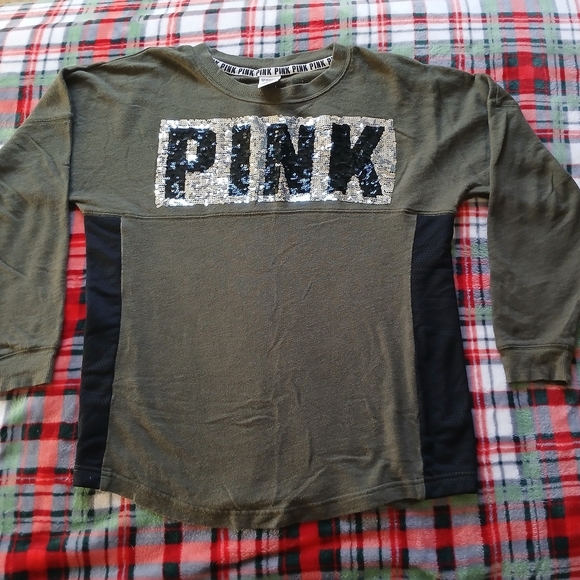 PINK Victoria's Secret Sweaters - Victoria's Secret PINK Sequin Sweatshirt